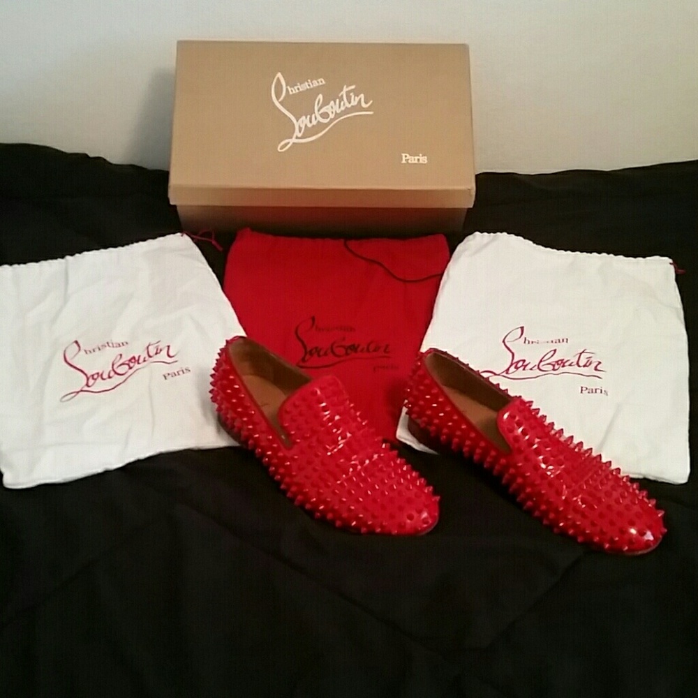 Men's Christian Louboutin Red Rollerball Flats